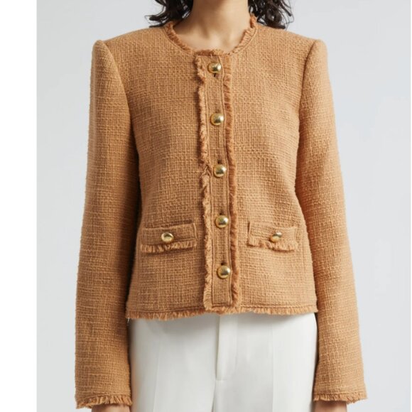 NWT Cinq a Sept 5a7 Christie Jacket Sz2/4 Sahara Brown Tan